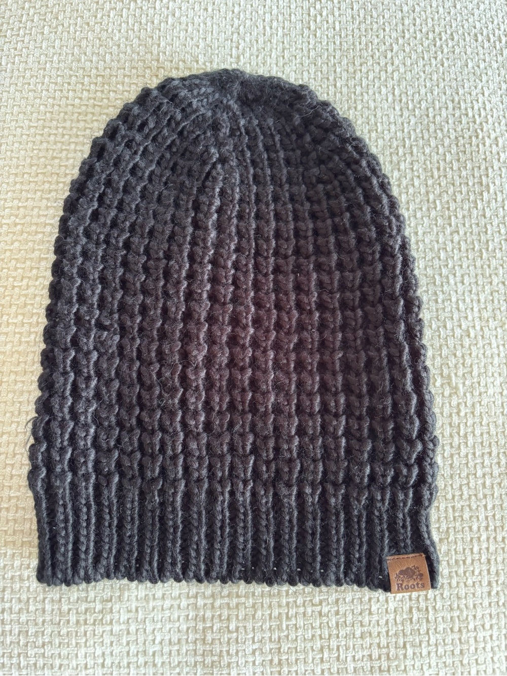 Roots Womens Black Knit Beanie
